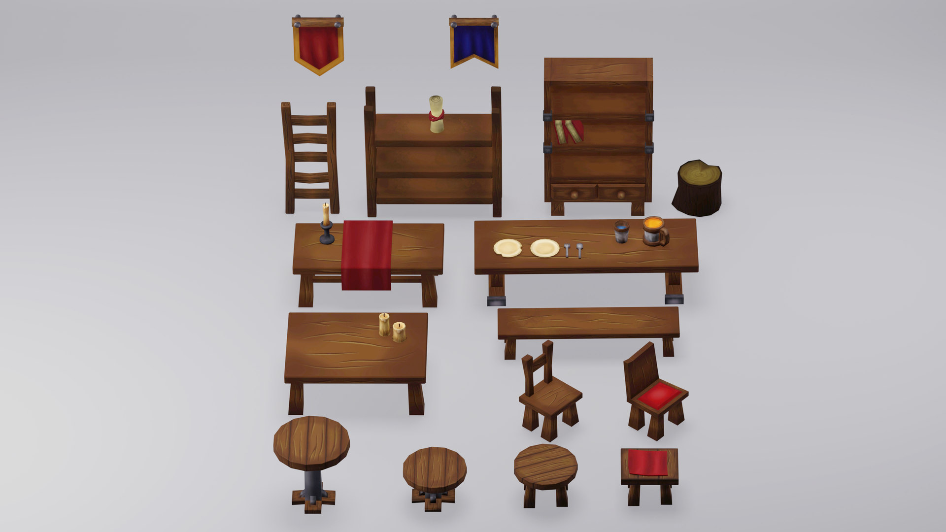 Furniture asset 3D model TurboSquid 1505696