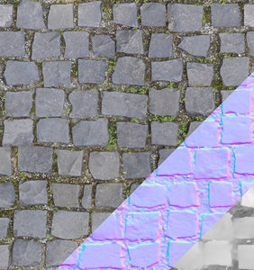 Cobble stone tex with normal map 05