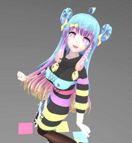 color girl 3D model