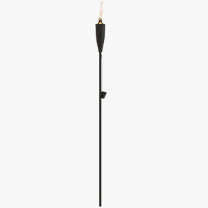 contemporary tiki torch animation flame 3D model