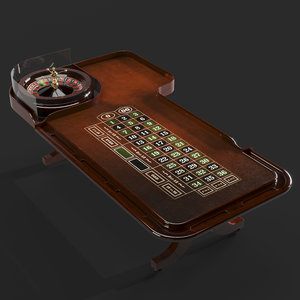 3D casino roulette table