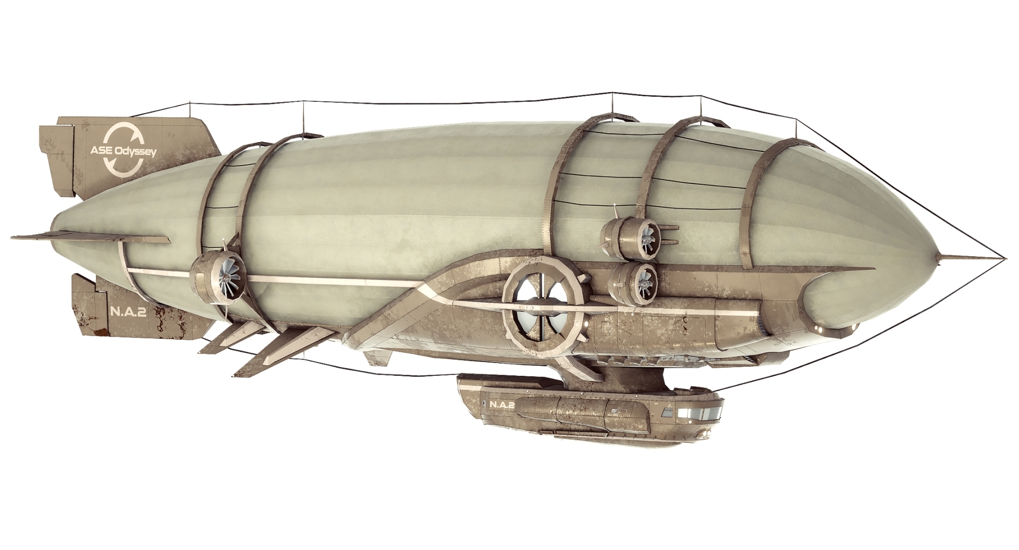 Steampunk airship - model - TurboSquid 1503383
