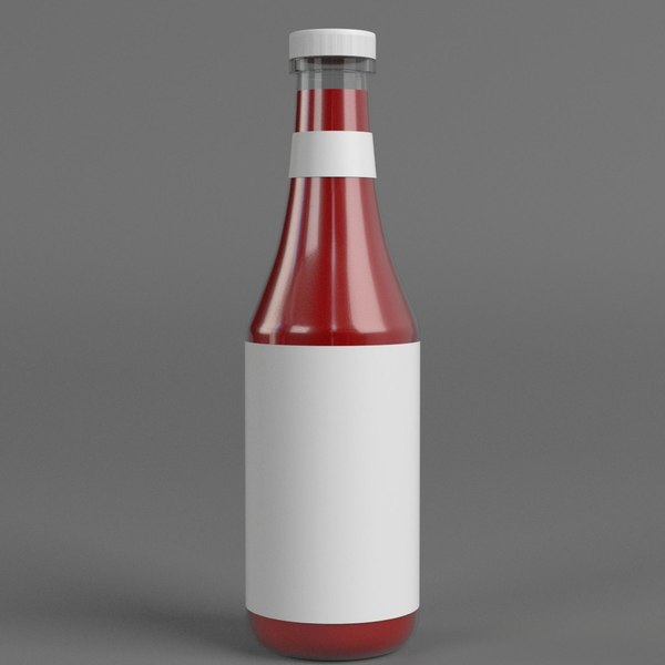 ketchup bottle 3d model