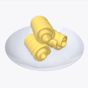 3D plate butter model