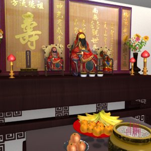 chinese altar 3D model