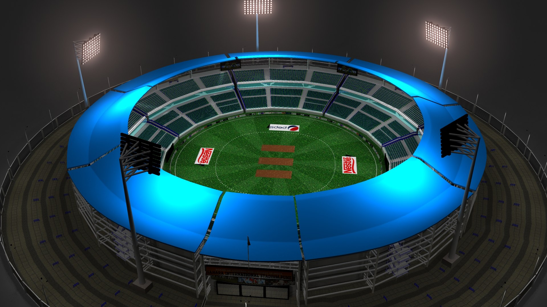 Cricket stadium 3D model - TurboSquid 1506480