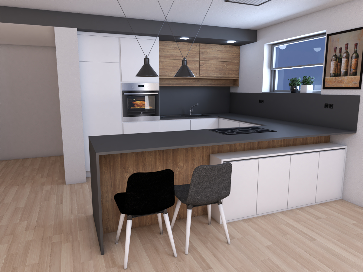 Modern Kitchen 3d Model Turbosquid 1506552