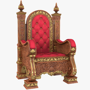 royal armchair throne 3D model