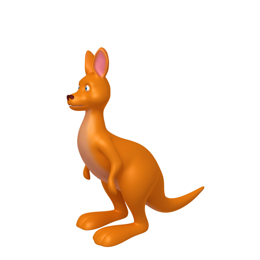 Kangaroo cartoon model - TurboSquid 1506685