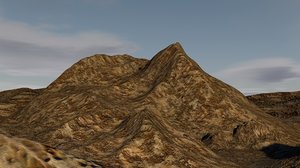 3D desert mountain model