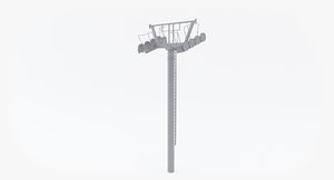 3D model cable car tower