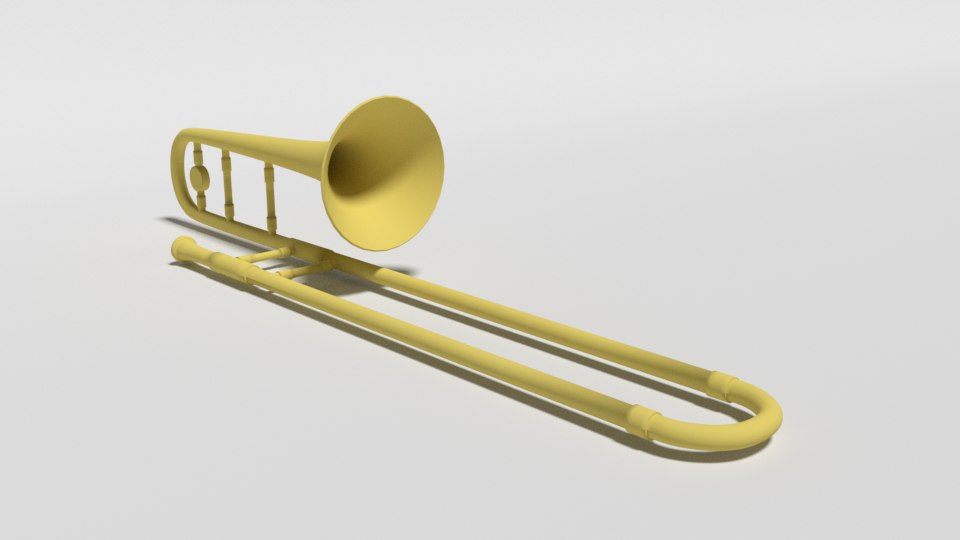 Trombone cartoon model - TurboSquid 1506746