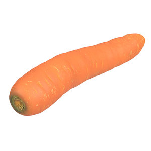 photorealistic scanned carrot 3D