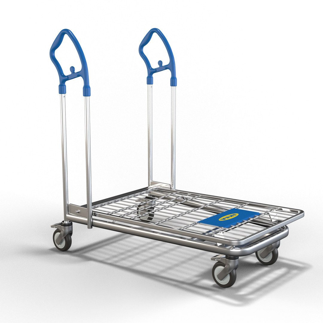 Ikea shopping cart 3D model TurboSquid 1506828