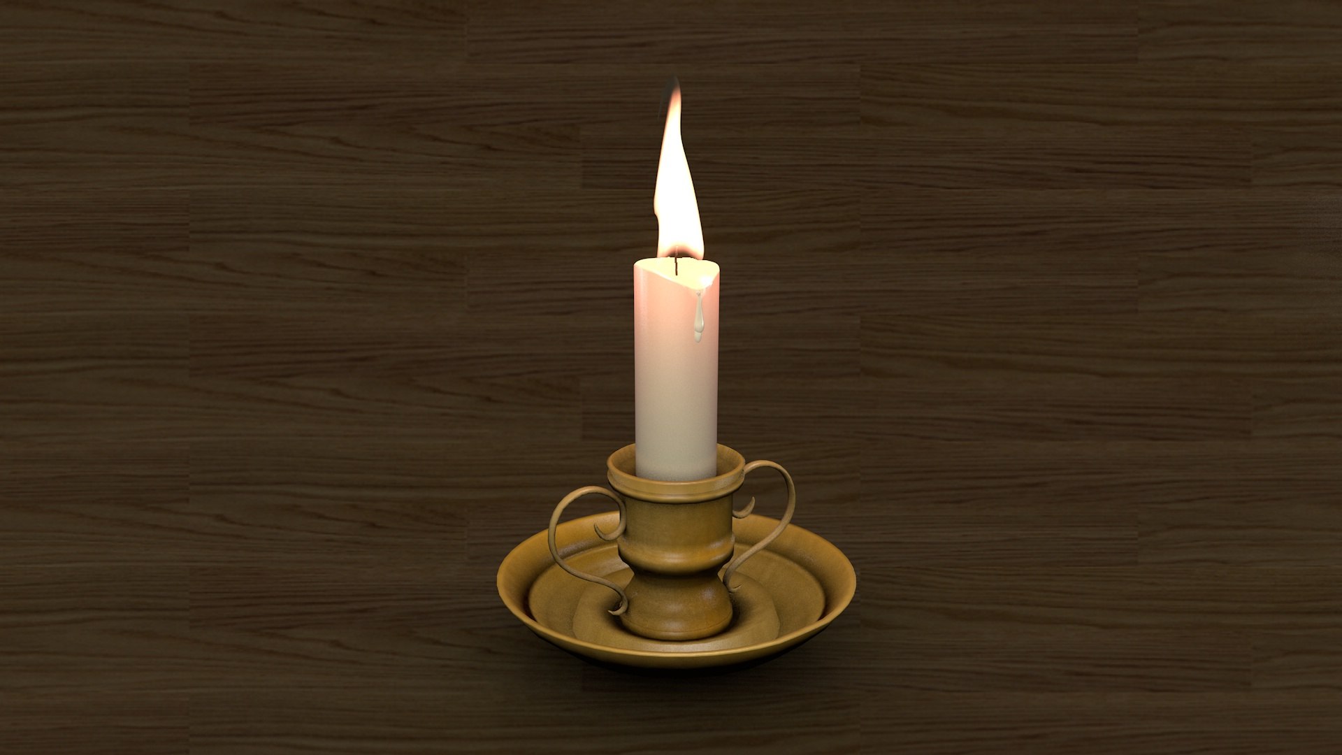 Old ancient candle flame 3D model - TurboSquid 1507017