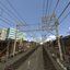3D model scene japan city railway