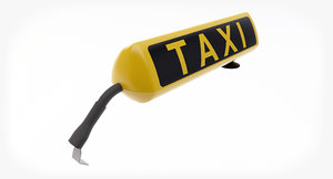 taxi sign 3D model