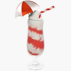 3D cocktail smoothie beverage