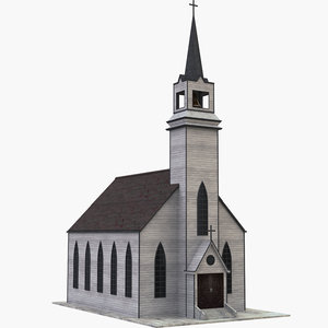 building church chapel 3D model