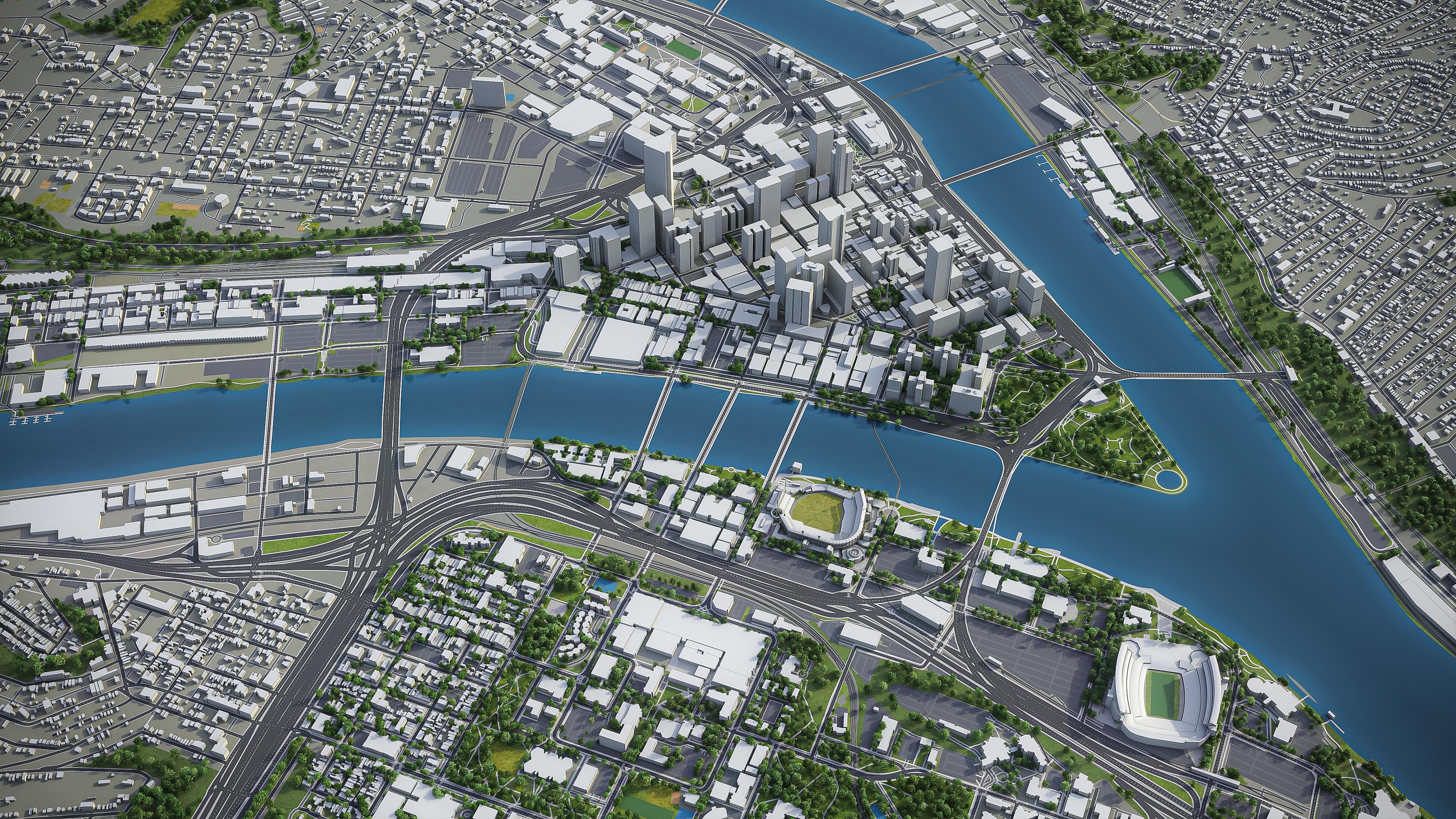 匹兹堡 - 城市及周边地区3d模型