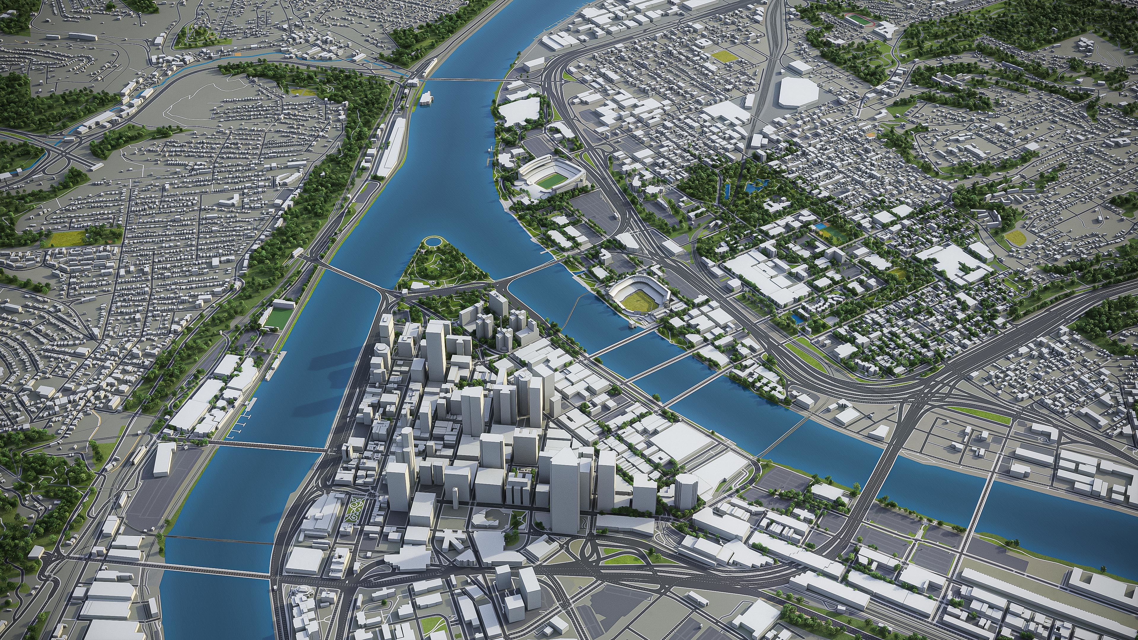 匹兹堡 - 城市及周边地区3d模型