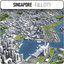 3D singapore area urban