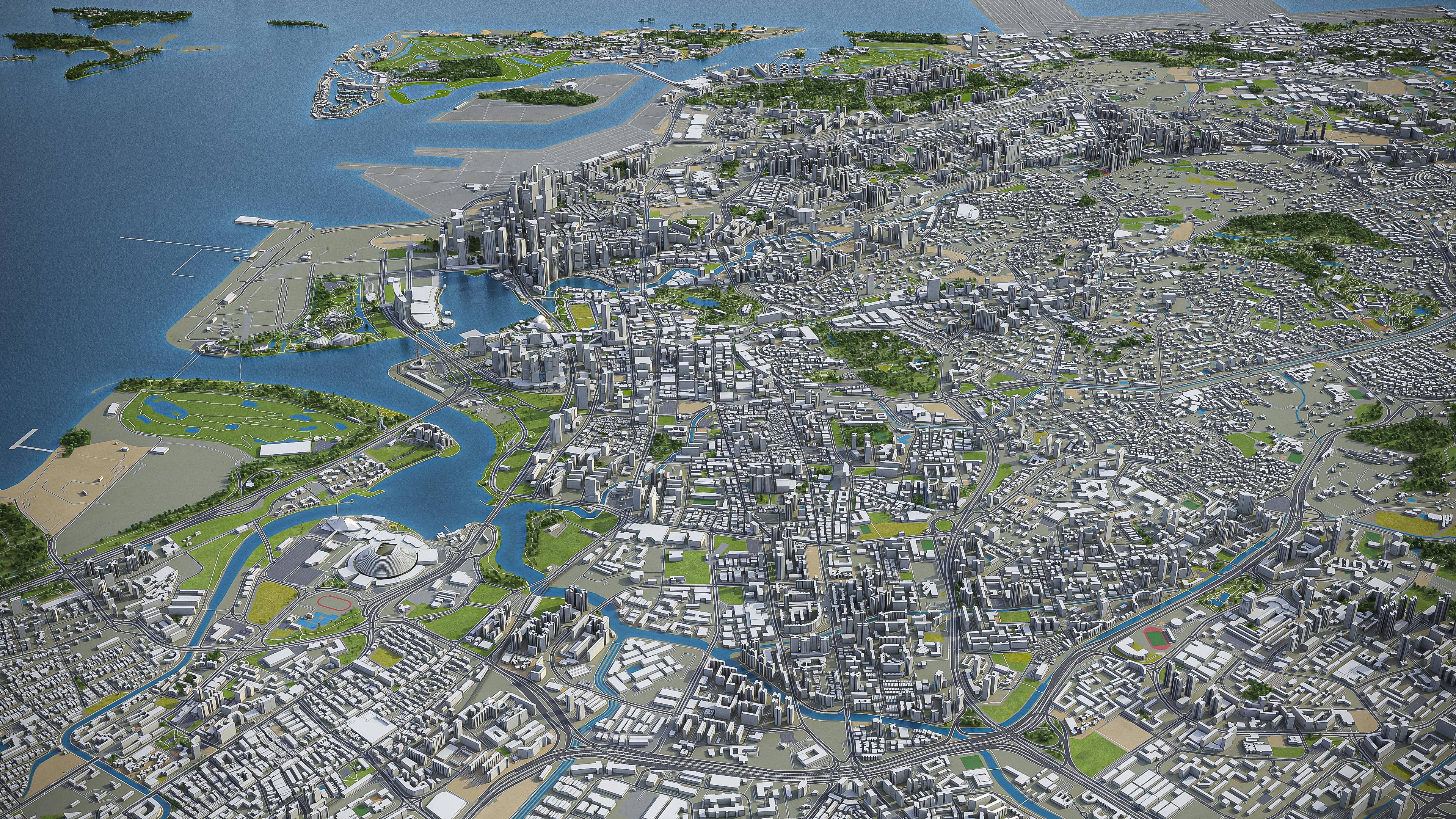 新加坡 - 完整的城市和郊区集合3d模型