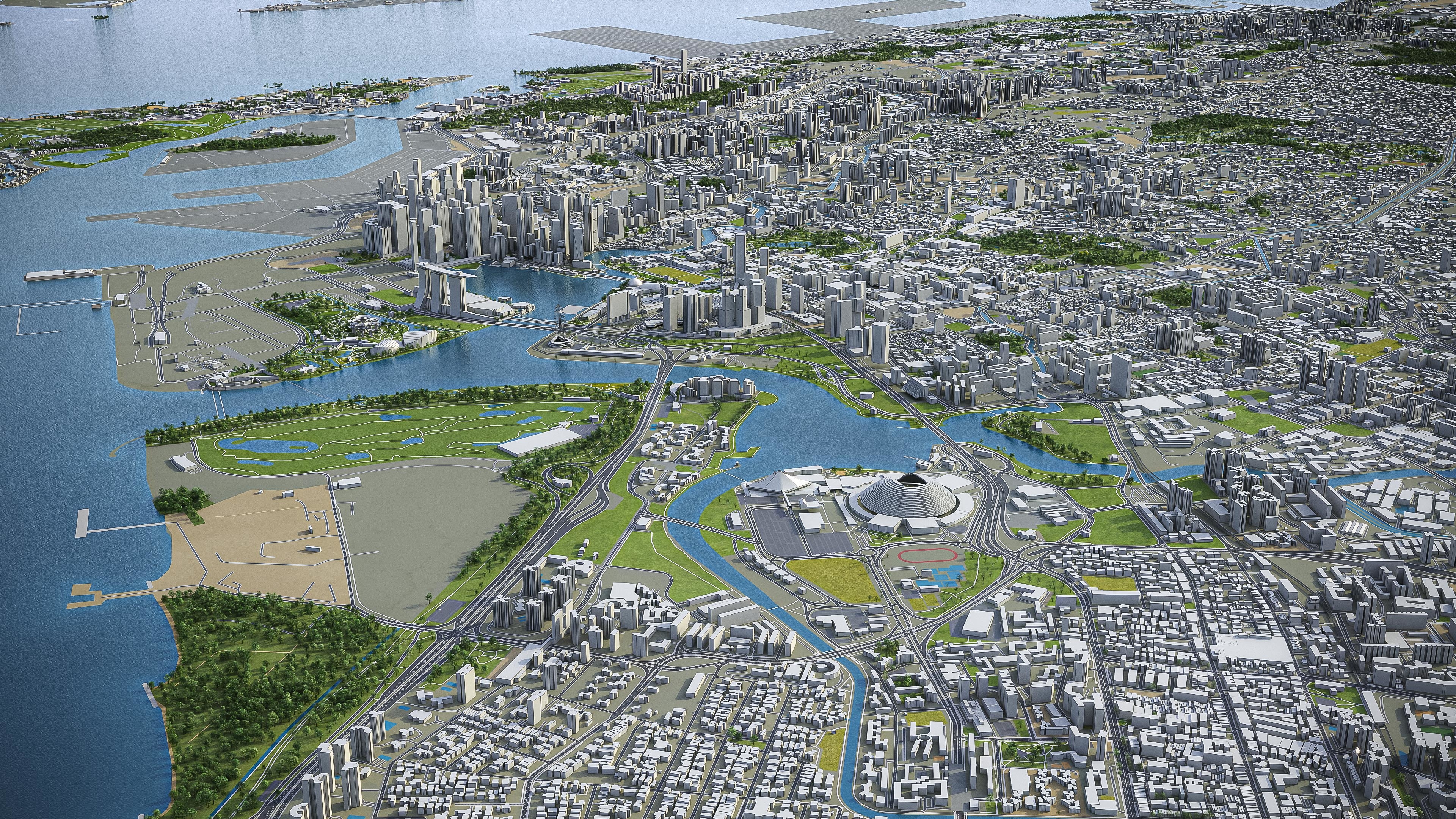 新加坡 - 完整的城市和郊区集合3d模型