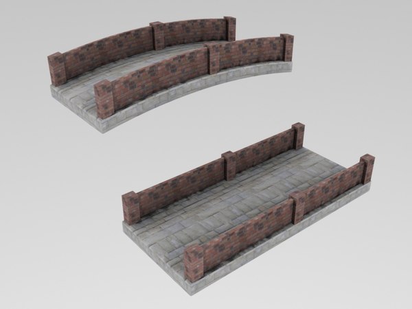 old brick bridge 3d model