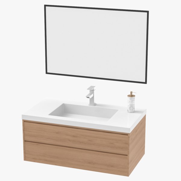 3D bathroom sink unit model