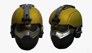 3D helmet man helm