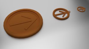 3D model coaster pendant