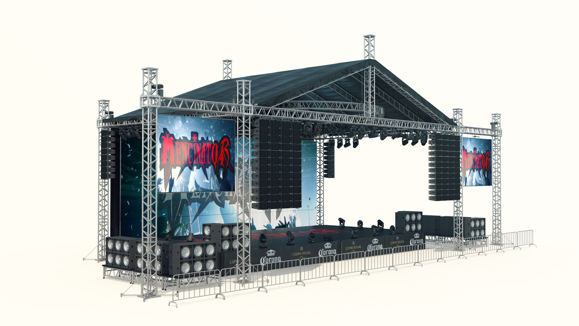 Outdoor concert stage lighting model - TurboSquid 1508276