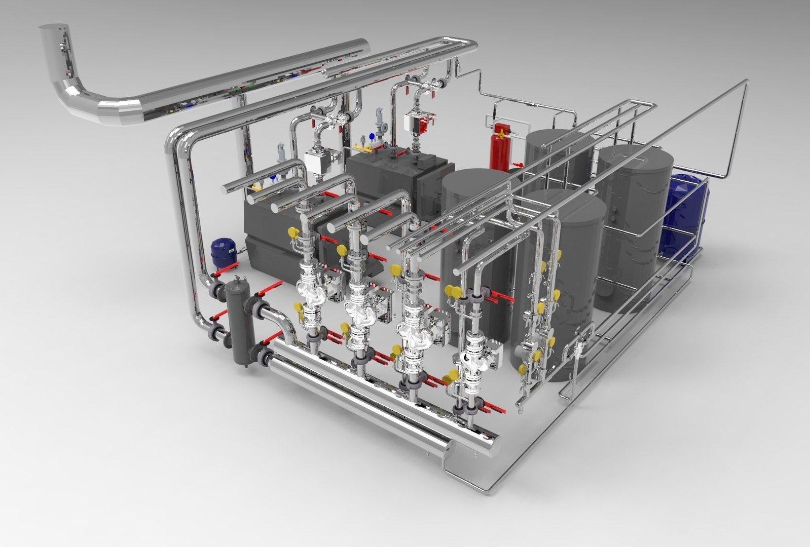 3D industrial boiler room TurboSquid 1508439