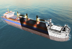 3D cargo ship model