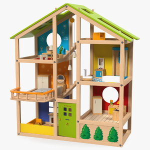 kids wooden dollhouse
