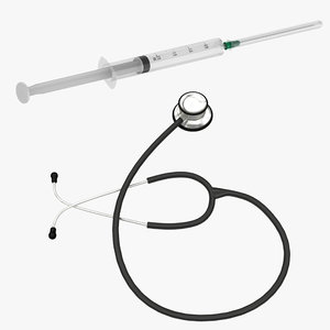 stethescope syringe 3D