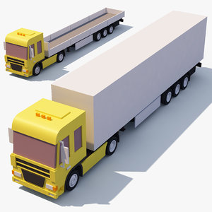 stylized truck 3D model