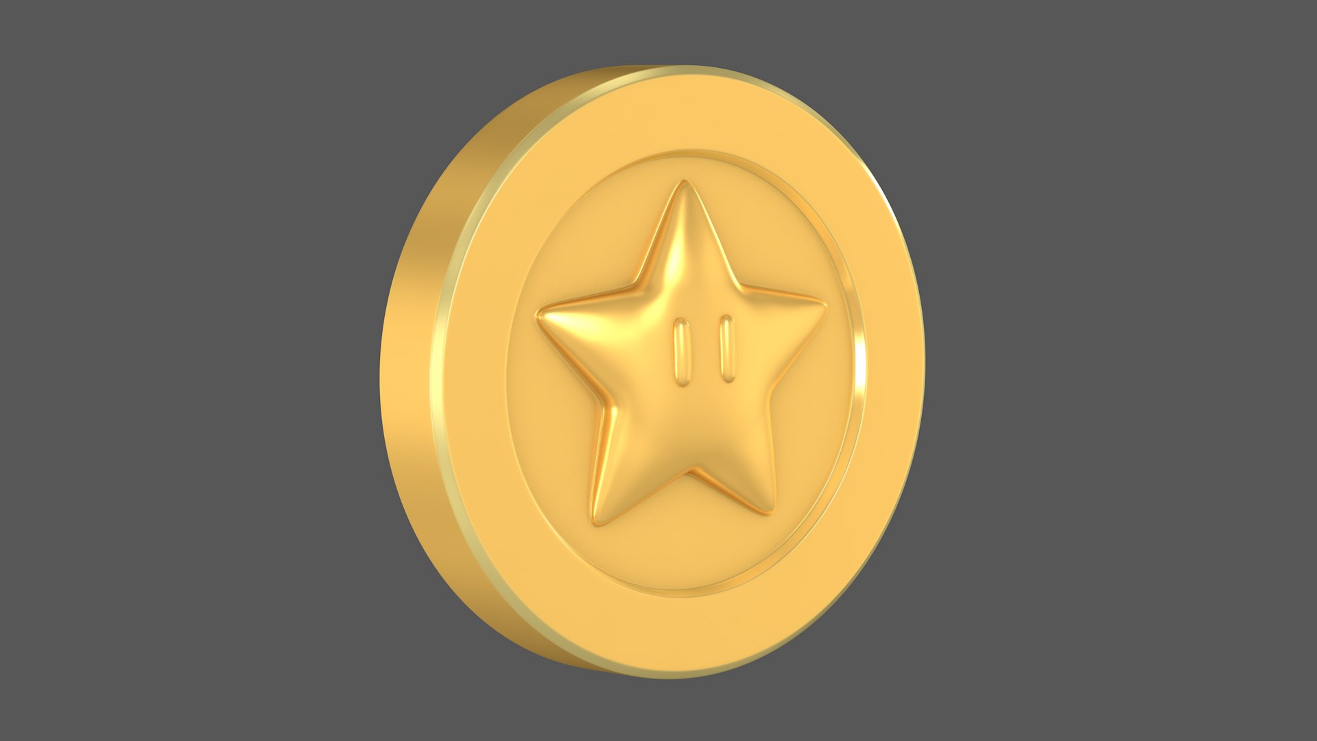 3D model special gold coin star TurboSquid 1508740