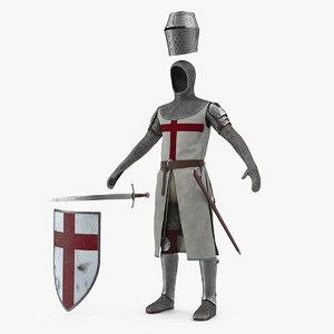 knight armor set 3D