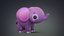 cute cartoon elephant 3D model