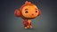 cute cartoon monkey 3D