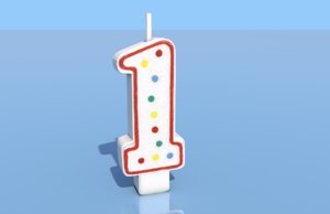 birthday candle cake 3D model
