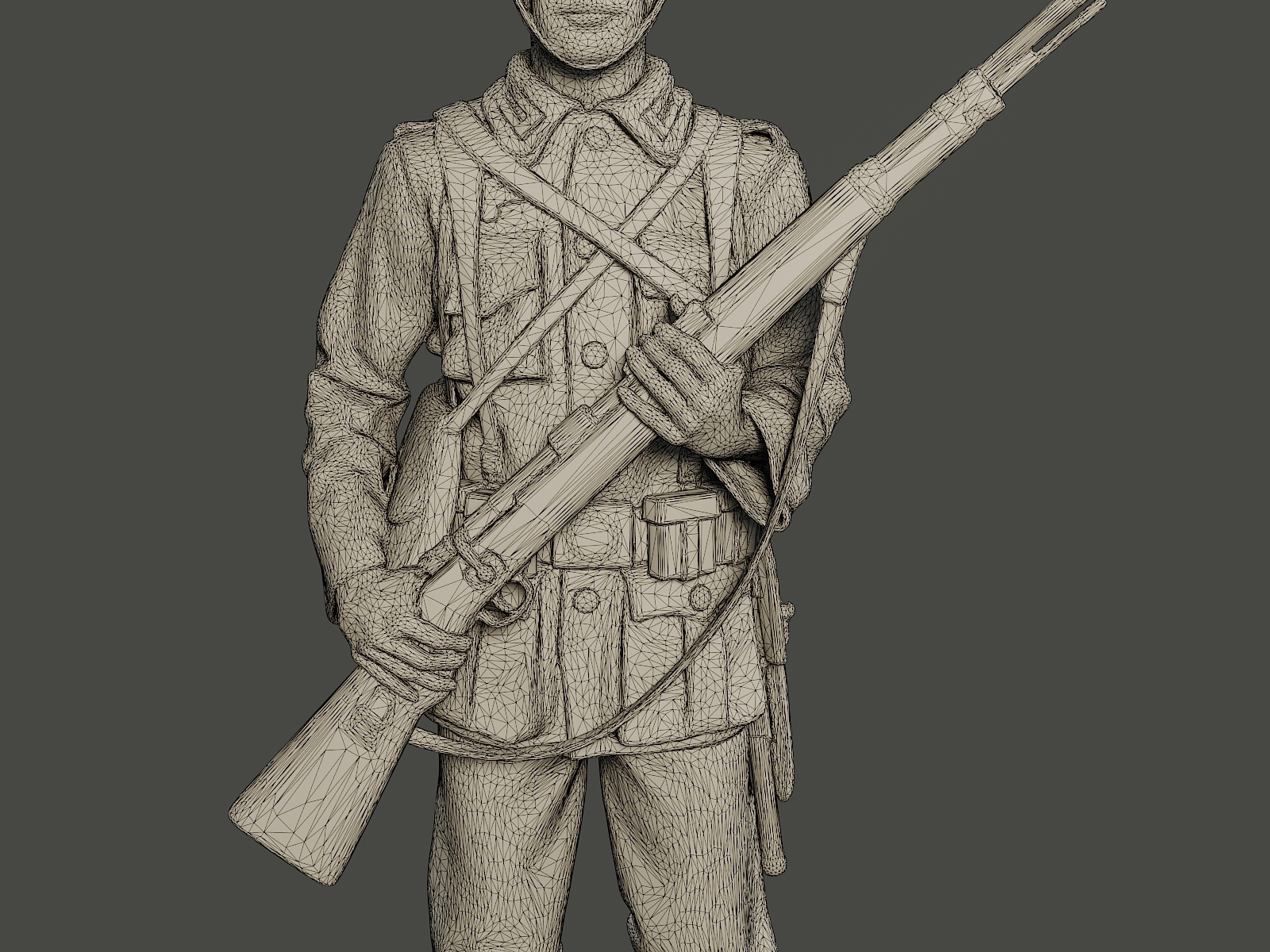 德国士兵ww2 standguard g13d模型