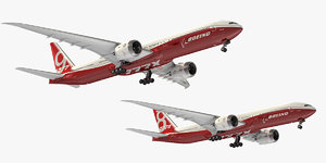 boeing 777x family aircrafts 3D model