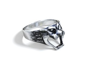 silver tiger ring 3D model