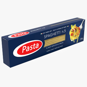 spaghetti pasta box 3D model