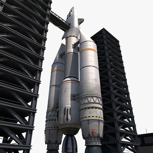 rocket spaceship space 3D model