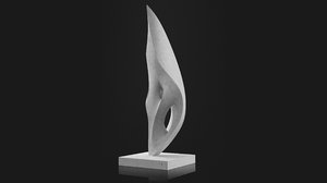 3D modern abstract sculpture decoration model