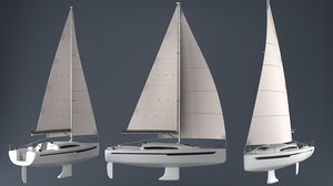 sailing boat 3D model